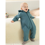 Disana - Combinaison bébé enfant, laine bouillie avec Zip