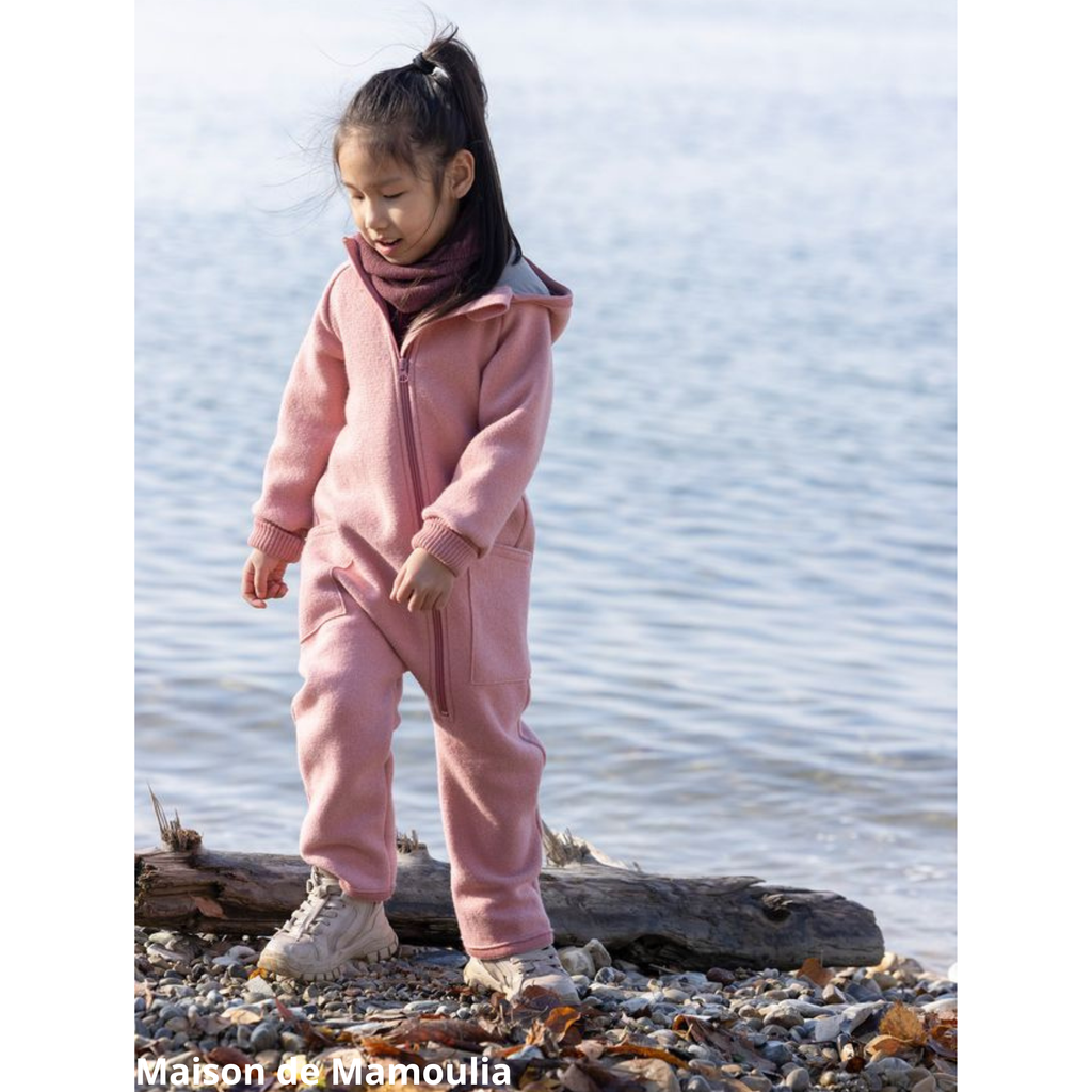 Disana - Combinaison bébé enfant, laine bouillie avec Zip