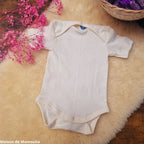 Cosilana - Body bébé manches courtes, laine-soie-coton Cosilana
