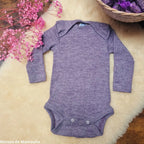 Cosilana - Body bébé manches longues, laine-soie-coton Cosilana