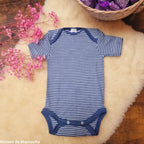 Cosilana - Body bébé manches courtes, laine-soie Cosilana
