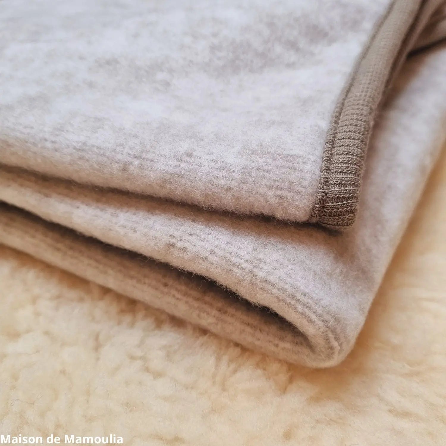 Cosilana - Couverture bébé laine polaire (laine & coton bio) -75x100 cm Cosilana