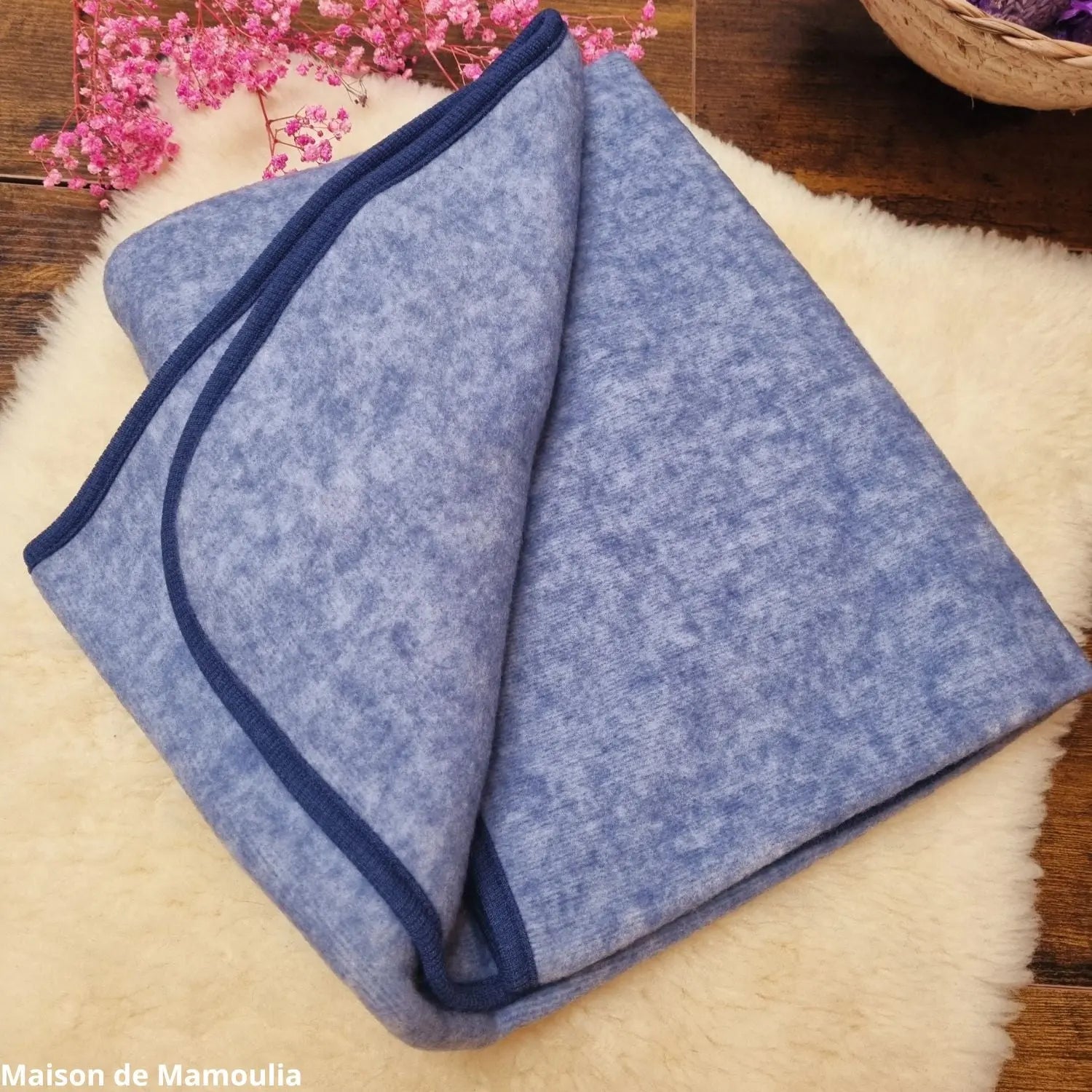 Cosilana - Couverture bébé laine polaire (laine & coton bio) -75x100 cm Cosilana