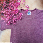 Cosilana - T-shirt manches courtes enfant, laine-soie-coton Cosilana