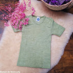 Cosilana - T-shirt manches courtes enfant, laine-soie-coton Cosilana