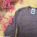 Cosilana - T-shirt manches longues enfant, laine-soie-coton Cosilana