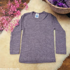 Cosilana - T-shirt manches longues enfant, laine-soie-coton Cosilana