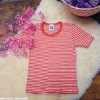 Cosilana - T-shirt enfant manches courtes, laine-soie Cosilana