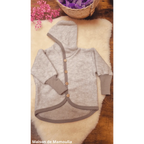 Cosilana - Veste à capuche enfant, laine polaire (laine & coton bio) Cosilana