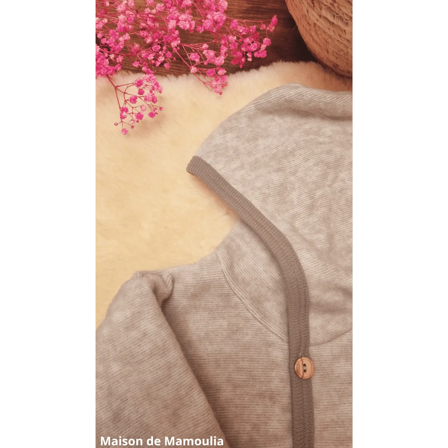 Cosilana - Veste à capuche enfant, laine polaire (laine & coton bio) Cosilana