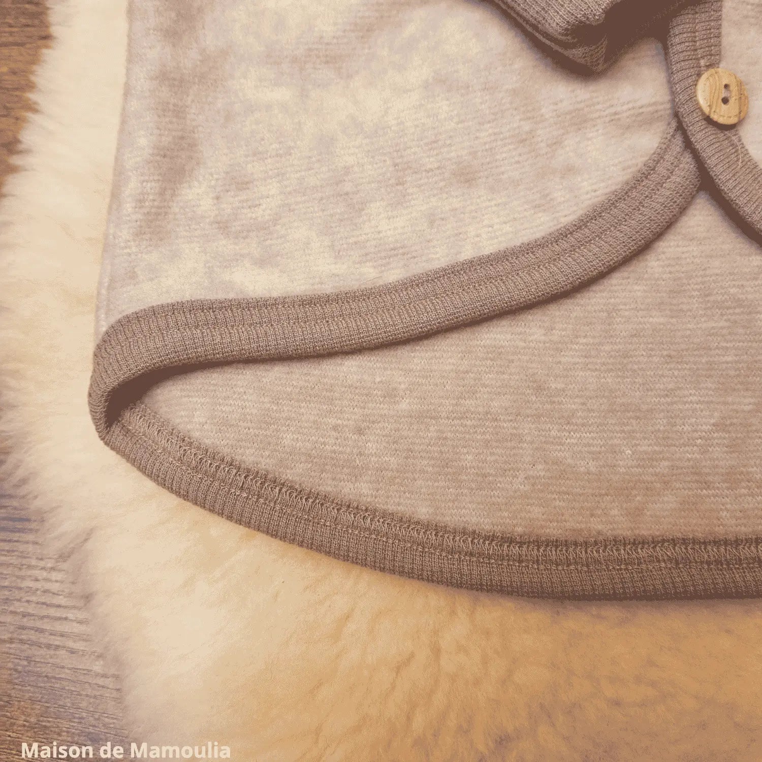 Cosilana - Veste à capuche enfant, laine polaire (laine & coton bio) Cosilana