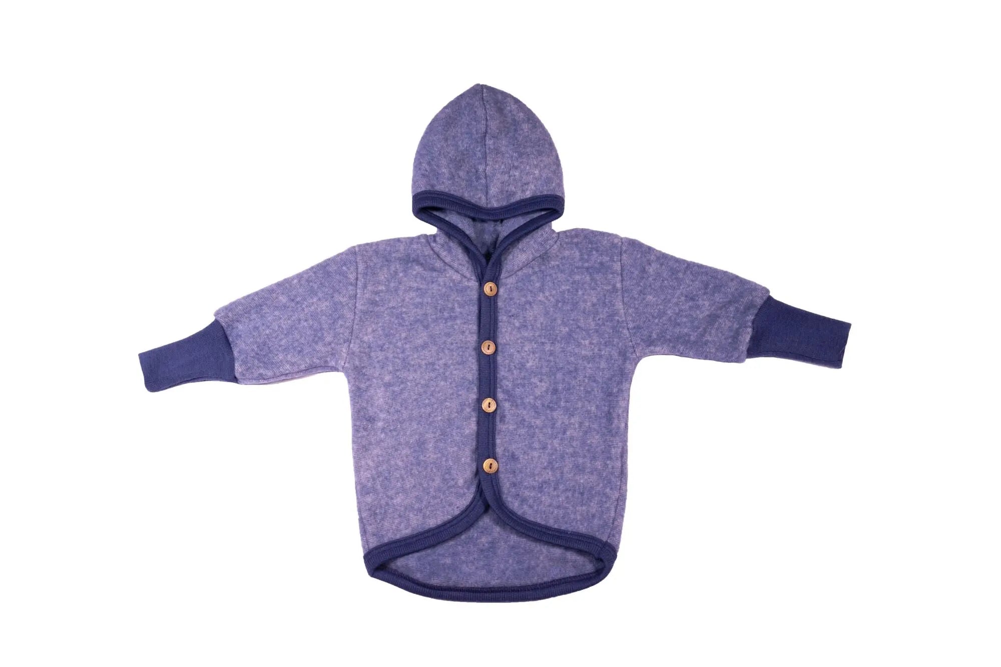 Cosilana - Veste à capuche enfant, laine polaire (laine & coton bio) Cosilana