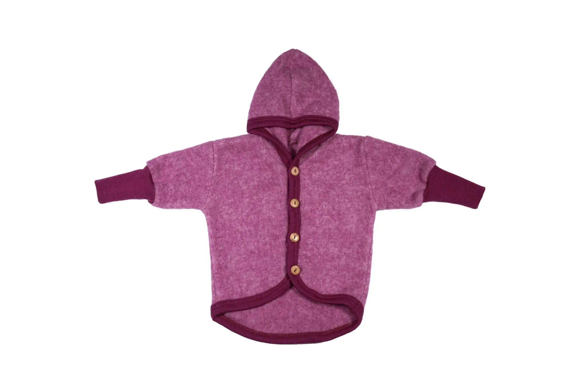 Cosilana - Veste à capuche enfant, laine polaire (laine & coton bio) Cosilana