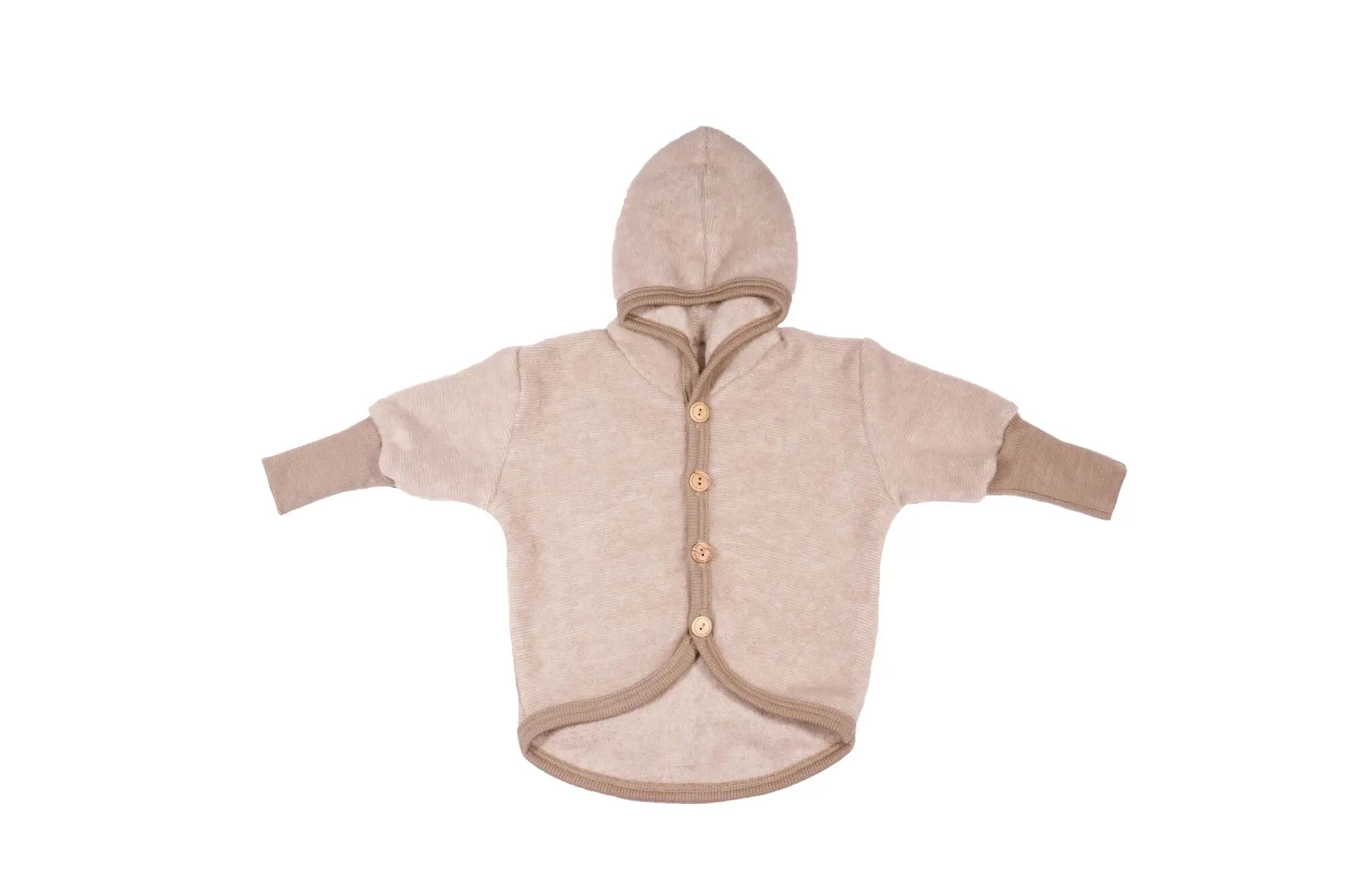Cosilana - Veste à capuche enfant, laine polaire (laine & coton bio) Cosilana