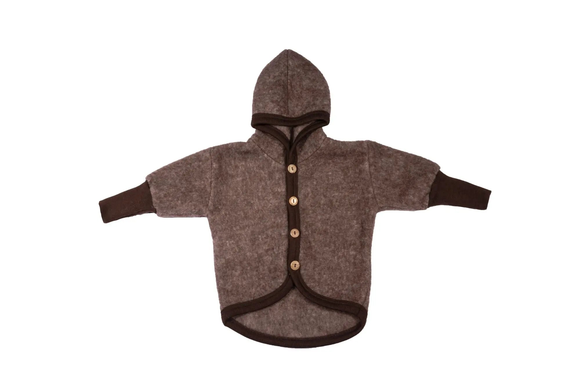 Cosilana - Veste à capuche enfant, laine polaire (laine & coton bio) Cosilana