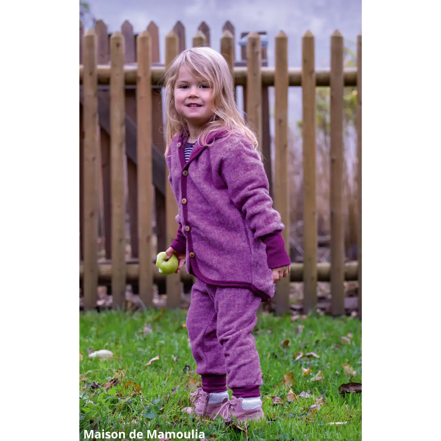 Cosilana - Pantalon enfant, laine polaire (laine & coton bio) Cosilana