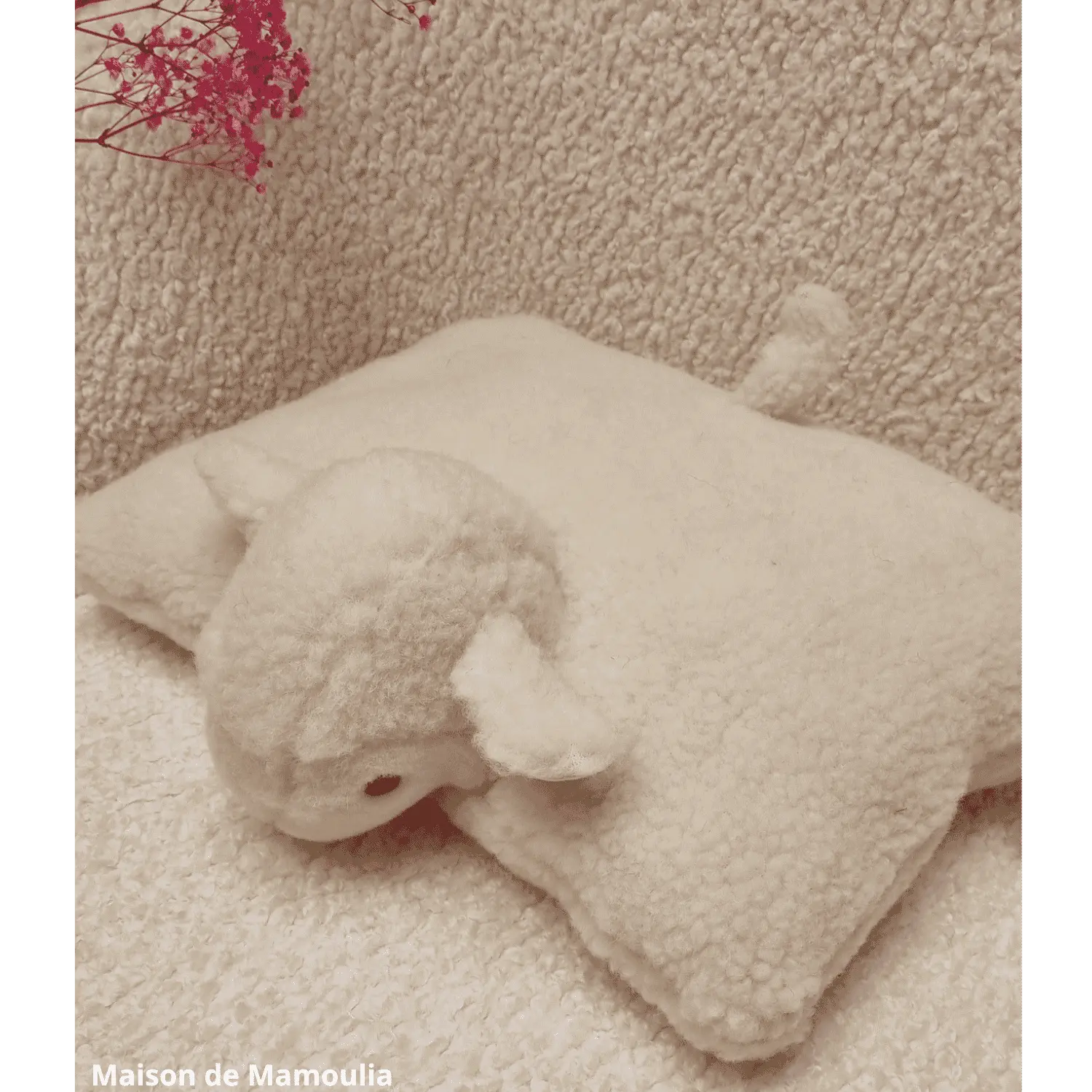 Mouton Coussin pure laine 30x40 cm - Maison de Mamoulia