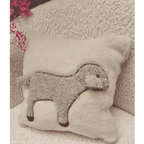Coussin avec mouton - pure laine 40x40 cm - Maison de Mamoulia