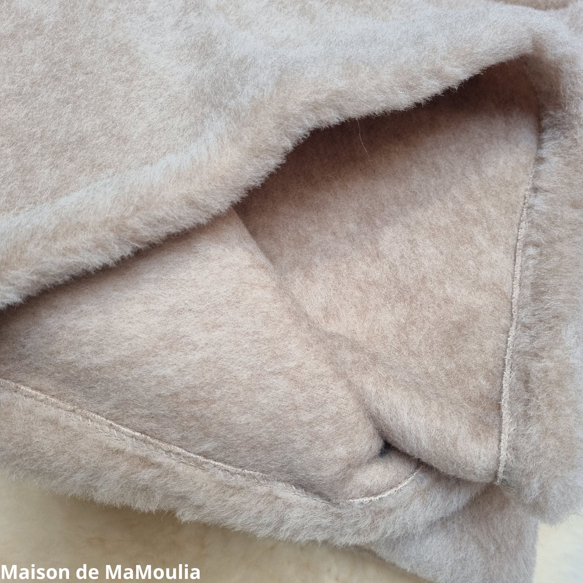 Saling - Grande couverture, laine-chameau - 150x185 cm