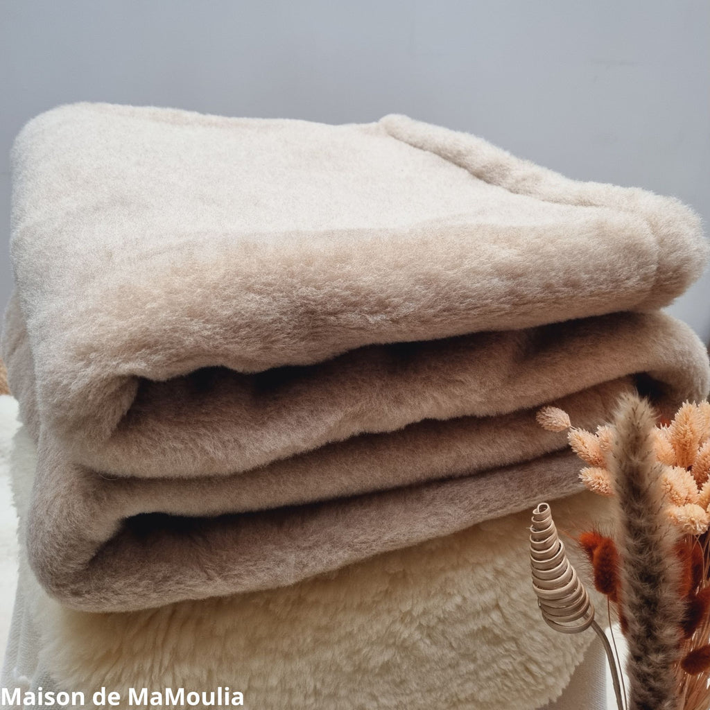 SALING - Large blanket - camel wool - 150x185 cm