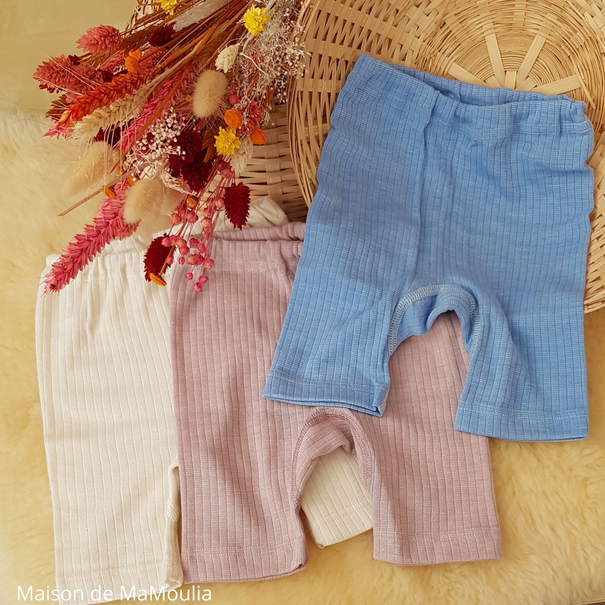 Cosilana - Shorty enfant, laine-soie-coton