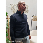 Fuza Wool - Pull homme col camionneur Dai laine mérinos Fuza Wool