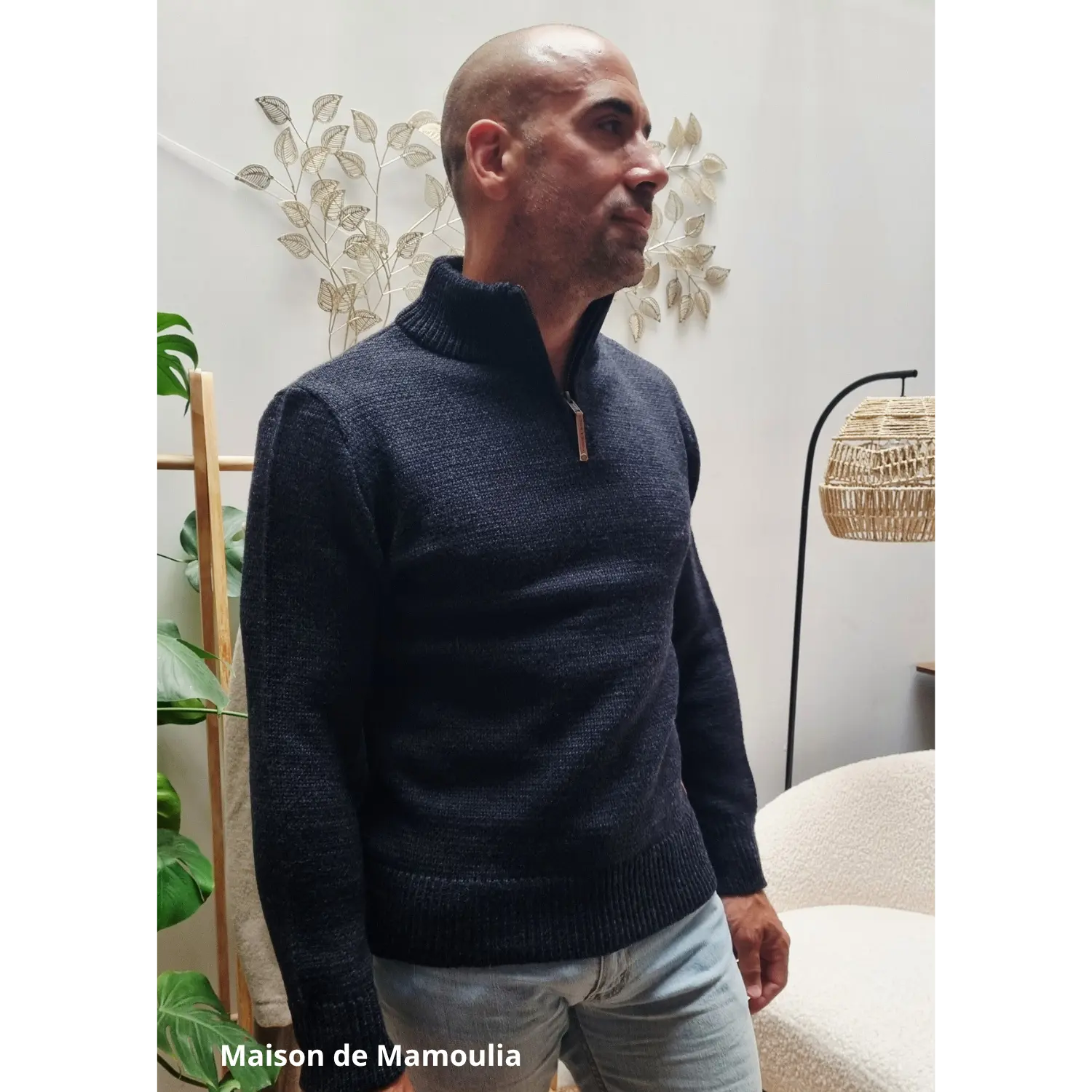 Fuza Wool - Pull homme col camionneur Dai laine mérinos Fuza Wool