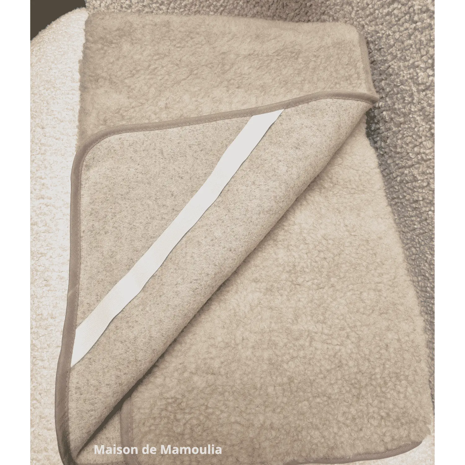 Drap de lit en 100% laine de mouton de Cobourg - Maison de Mamoulia Maison de Mamoulia