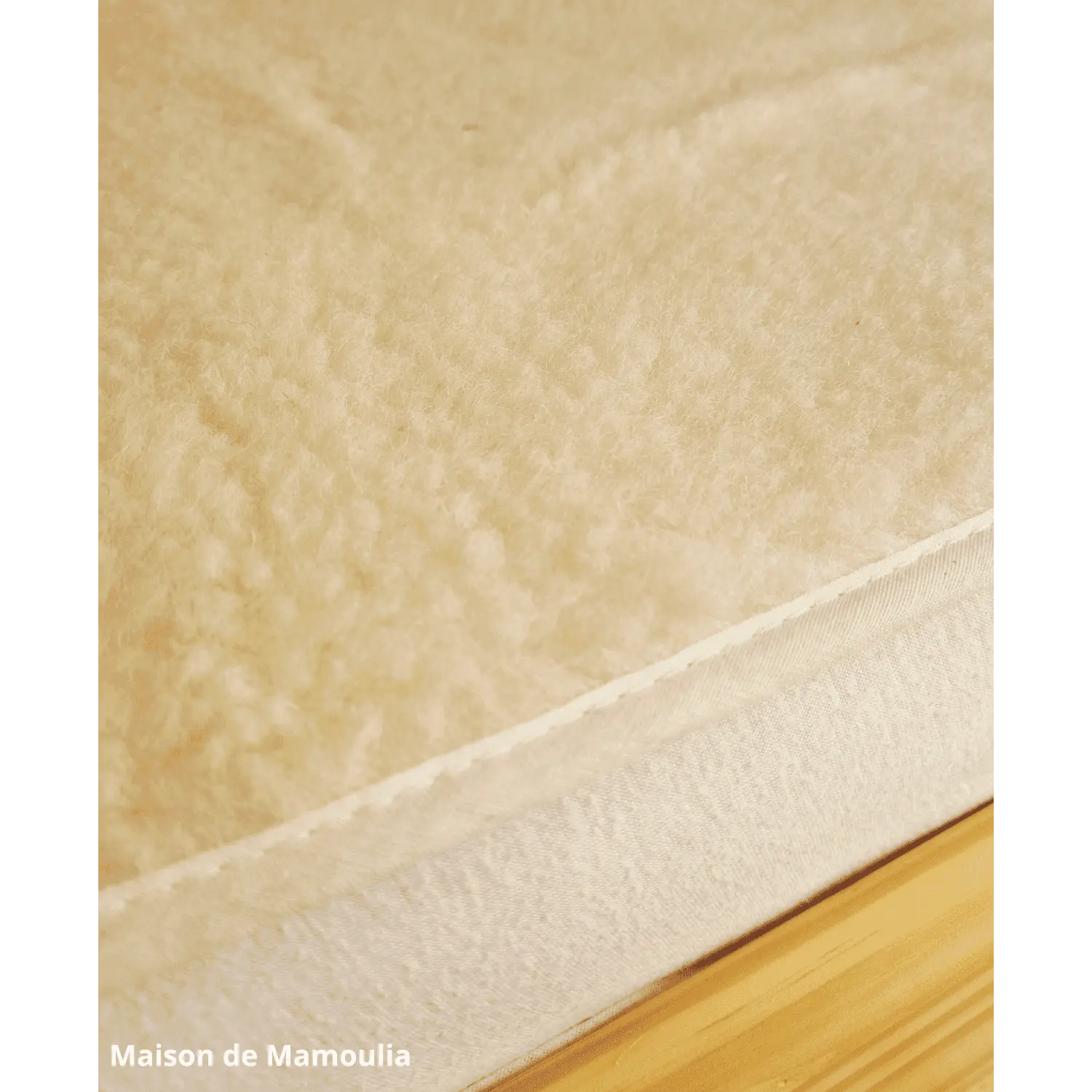 Drap de lit en laine écrue sur trame coton - Maison de Mamoulia Maison de Mamoulia
