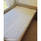 Drap de lit en laine écrue sur trame coton - Maison de Mamoulia Maison de Mamoulia