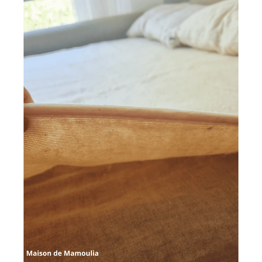 Drap de lit en laine écrue sur trame coton - Maison de Mamoulia Maison de Mamoulia