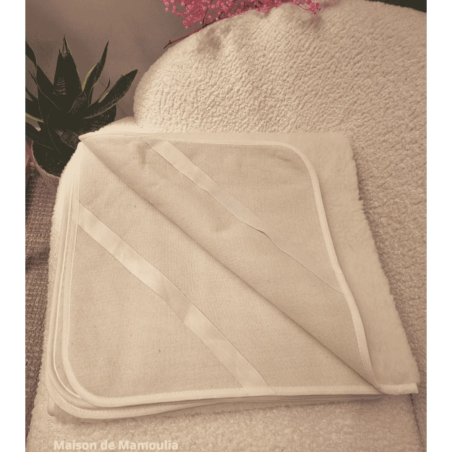 Saling - Double-sided mattress topper, pure organic wool-cotton