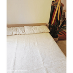 Drap de lit en laine écrue sur trame coton - Maison de Mamoulia Maison de Mamoulia