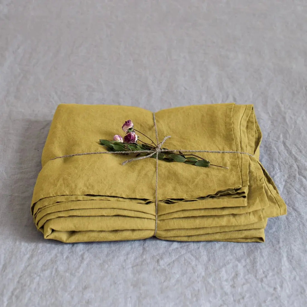 Linen Tales - Pure washed linen flat sheet
