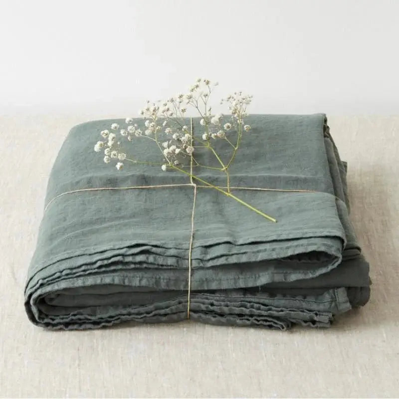 Linen Tales - Pure washed linen flat sheet