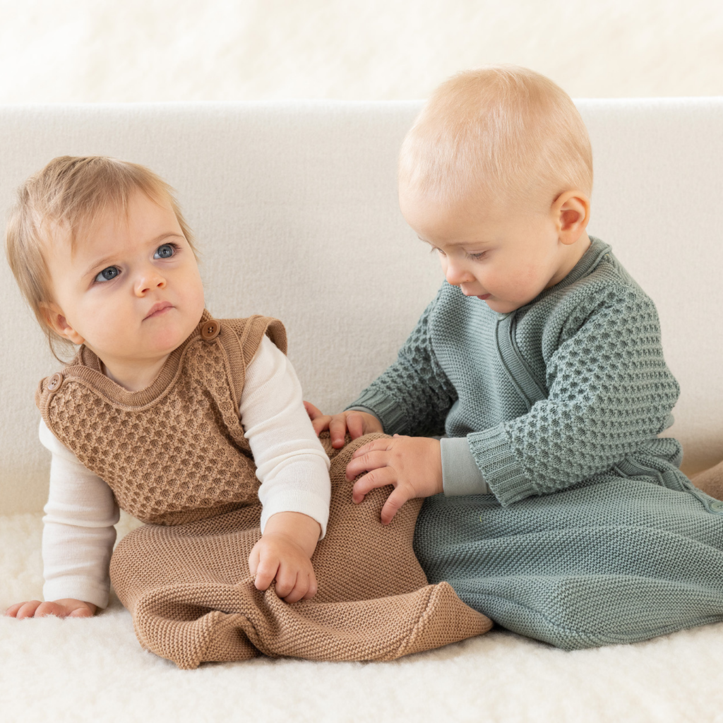 Disana - Gigoteuse bébé à manches longues laine mérinos tricotée