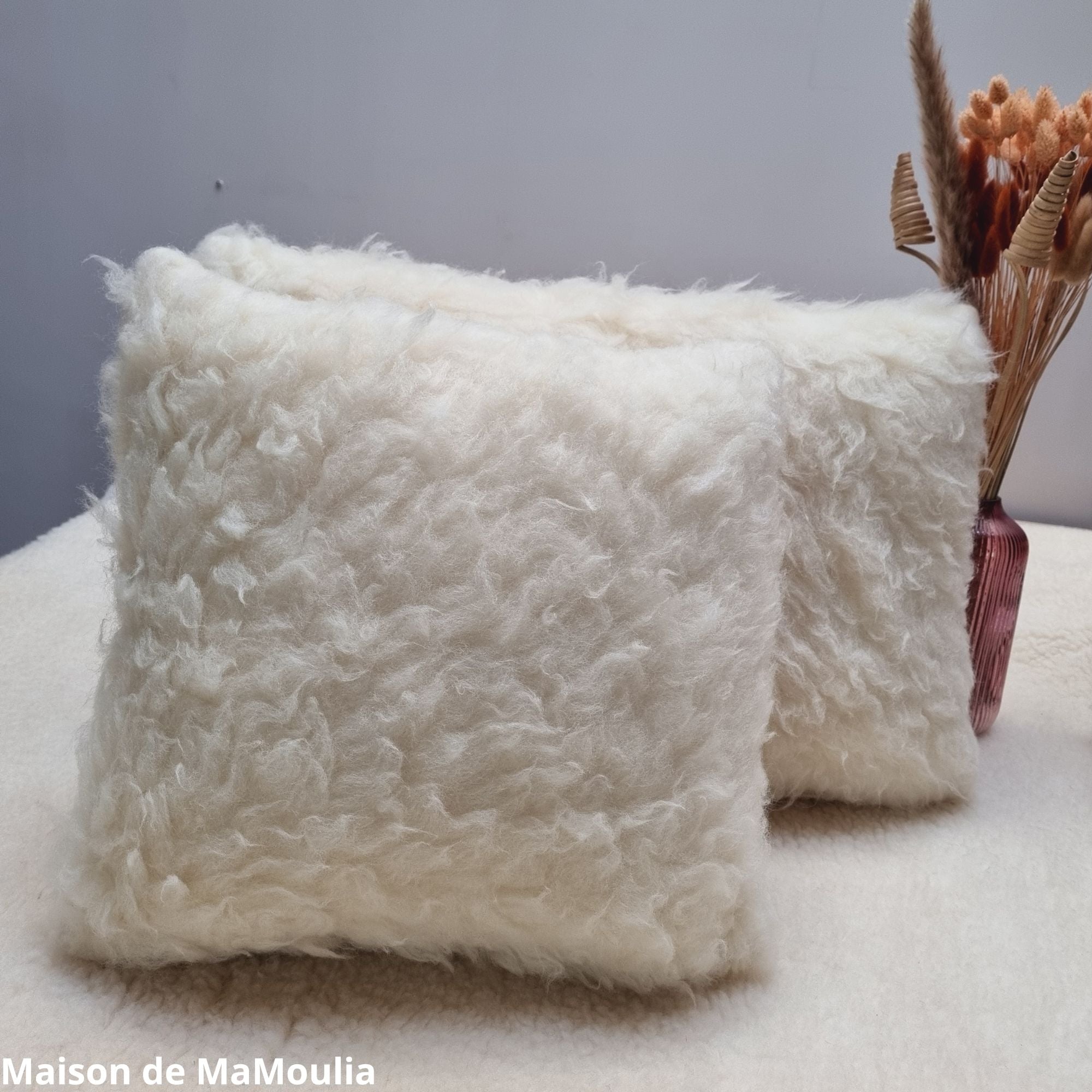 Saling - Housse de coussin, laine-cachemire