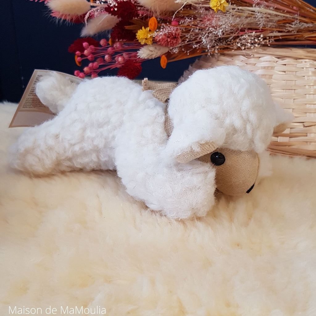 SALING - Wool Lamb Plush Toy - 18 cm