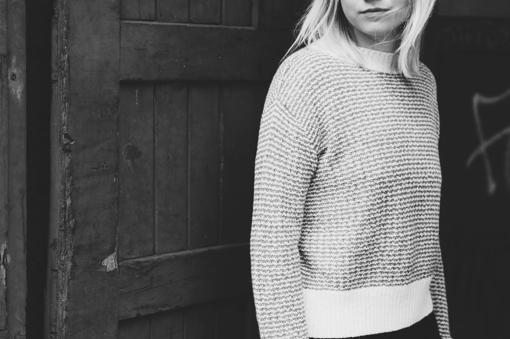 Esencia - Pull court femme Katy, pur alpaga