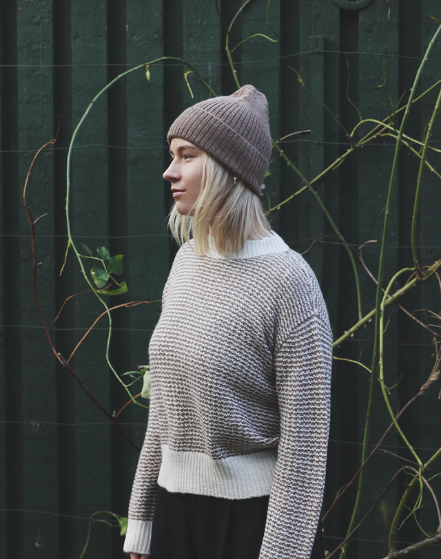 Esencia - Pull court femme Katy, pur alpaga