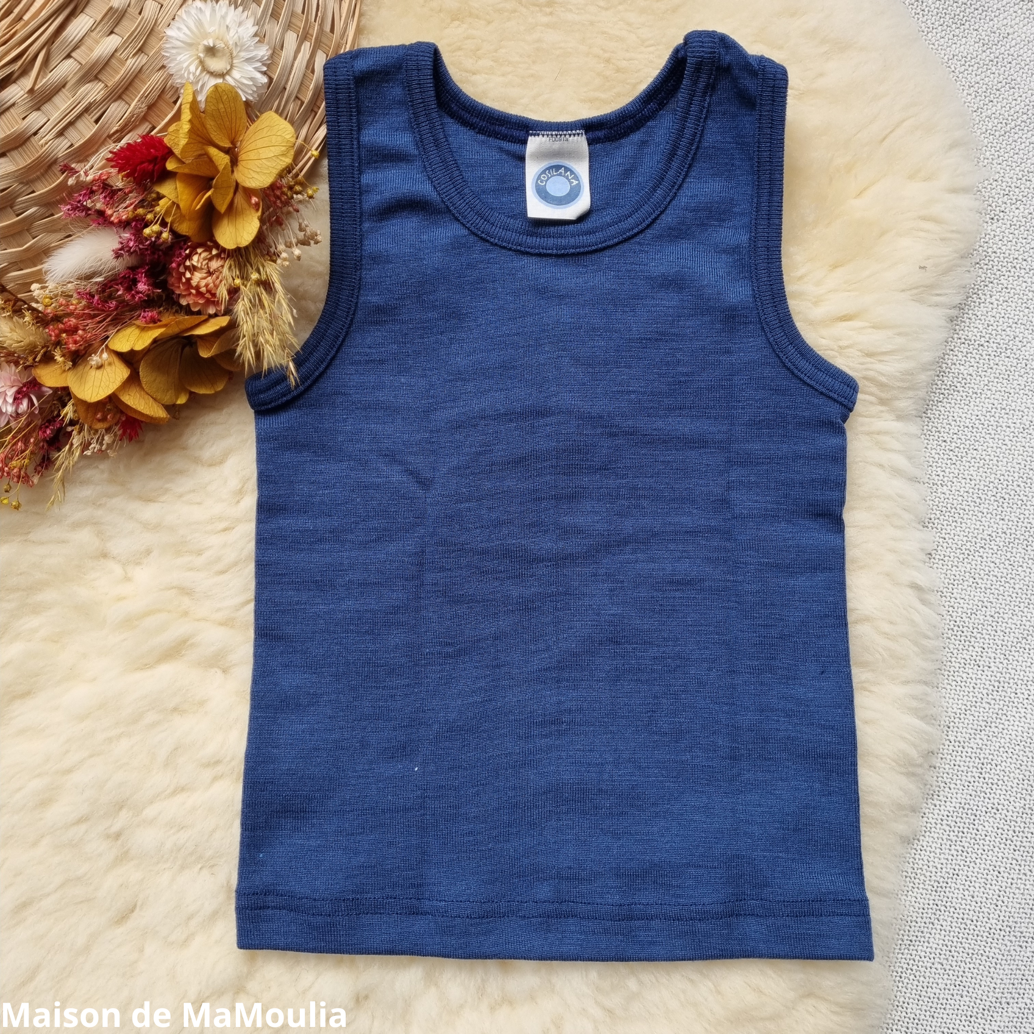 Cosilana - Débardeur enfant, laine-soie