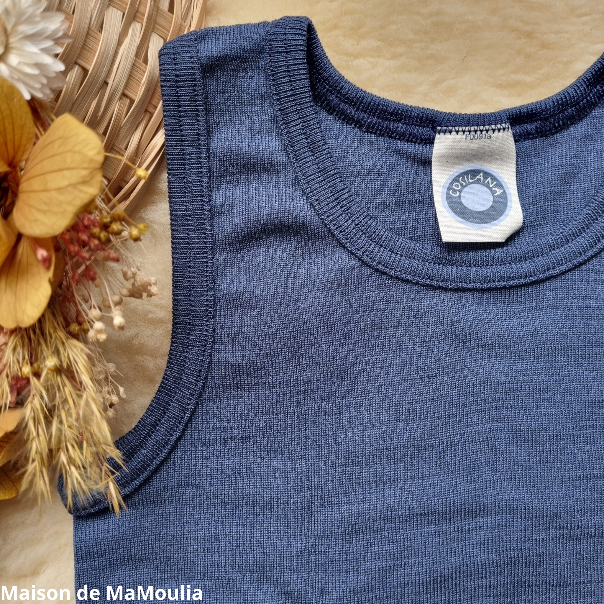 Cosilana - Débardeur enfant, laine-soie