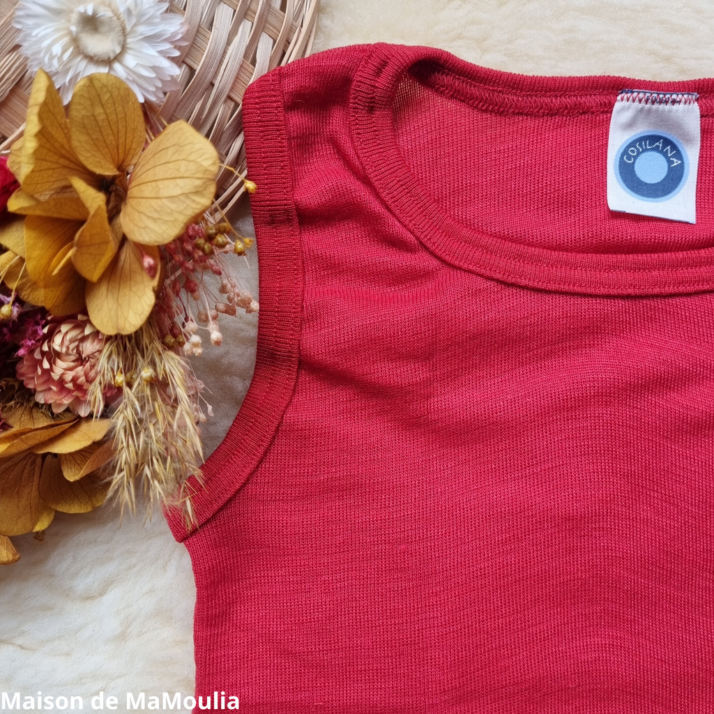 Cosilana - Débardeur enfant, laine-soie