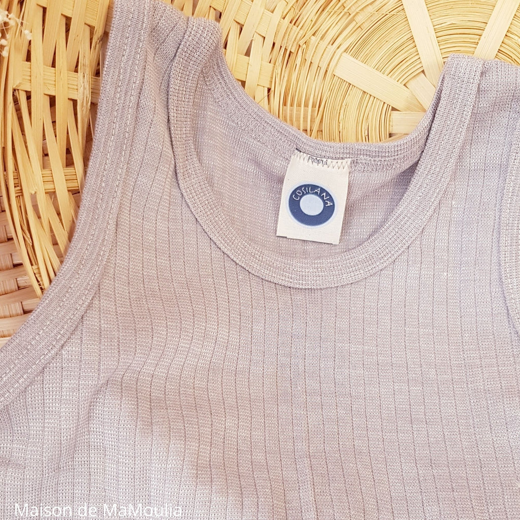 Cosilana - Débardeur enfant, laine-soie-coton