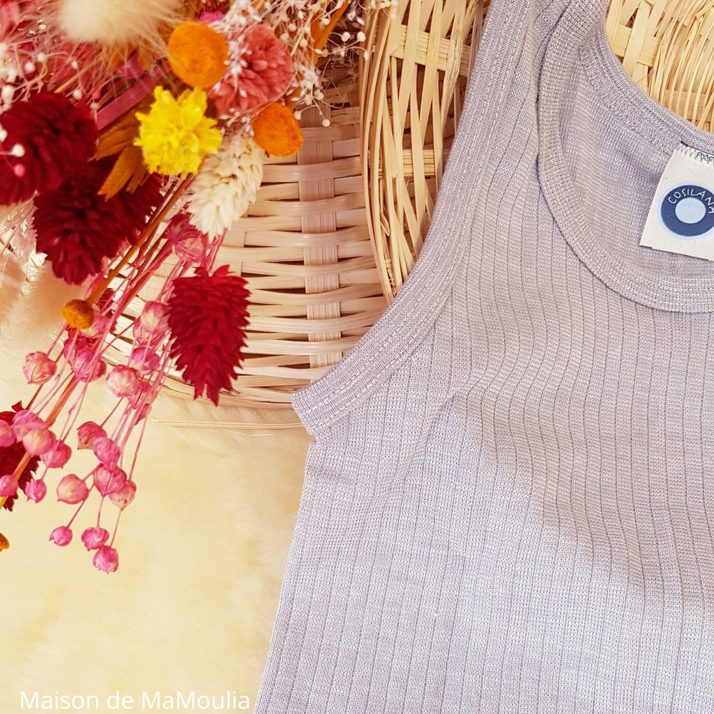 Cosilana - Débardeur enfant, laine-soie-coton