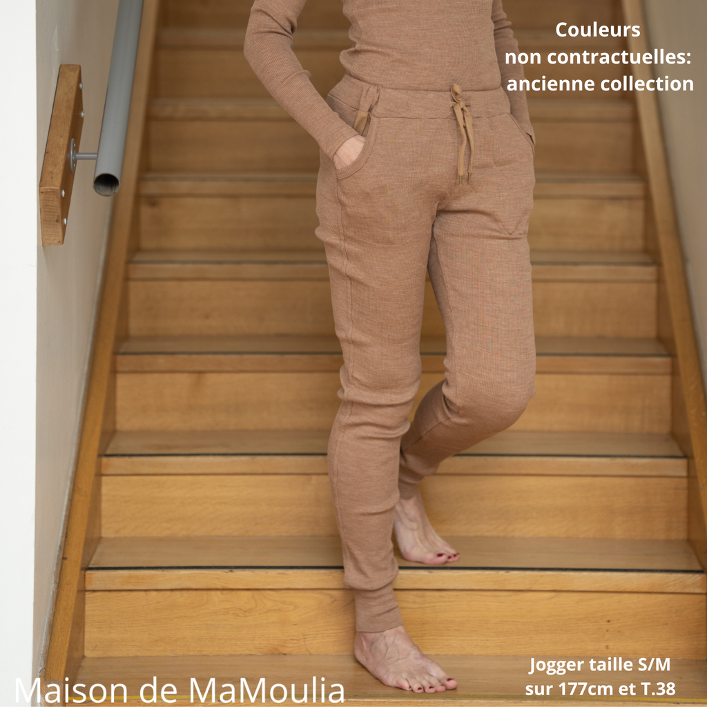 MaM - Pantalon Lounge Joggers femme et ado, laine mérinos