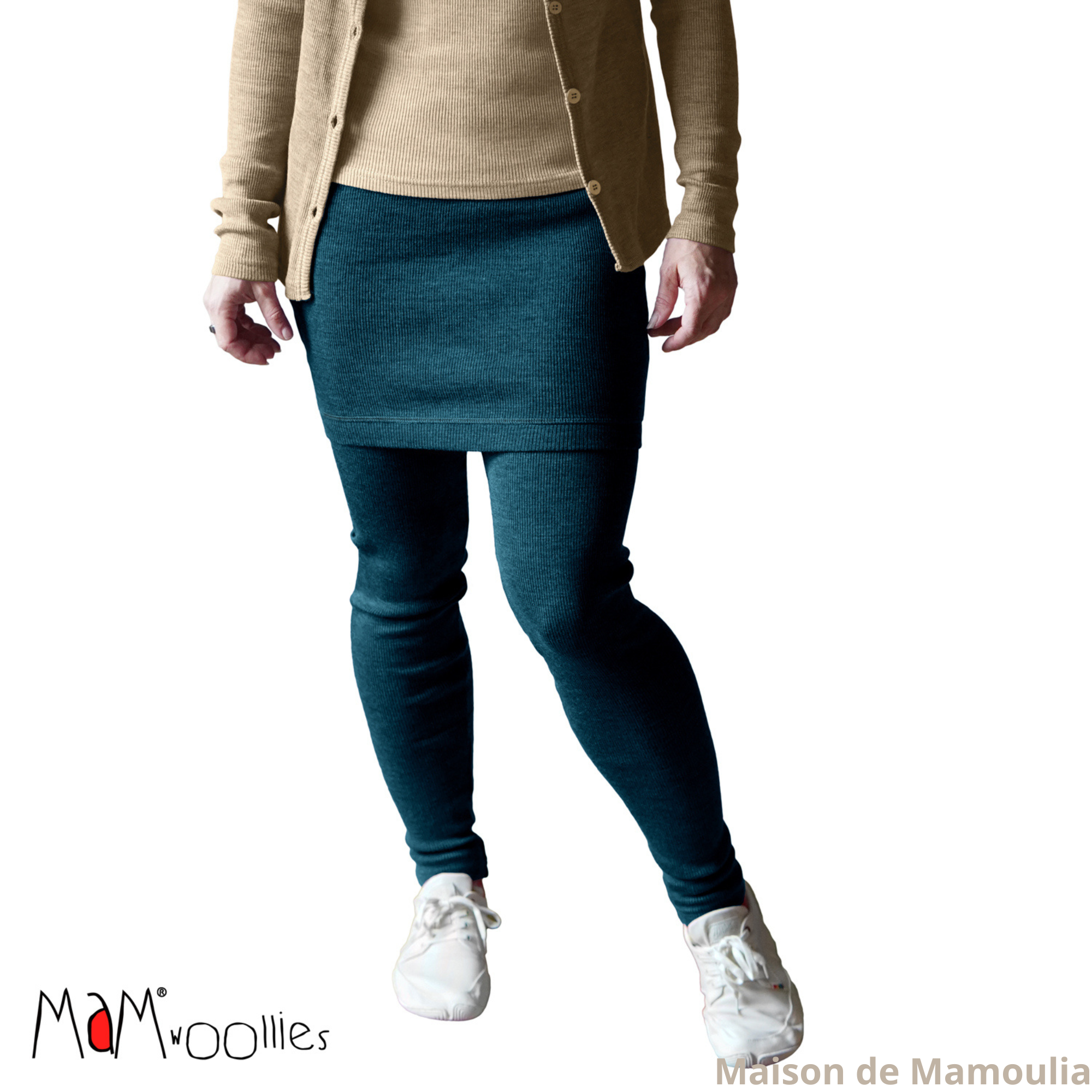 MaM - All-time Leggings femme et ado, laine mérinos