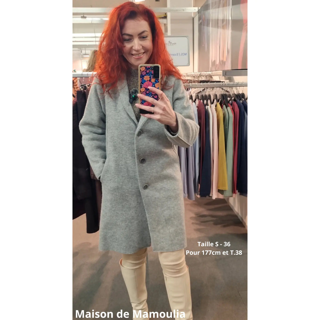 Disana - Manteau femme pure laine bouillie Disana