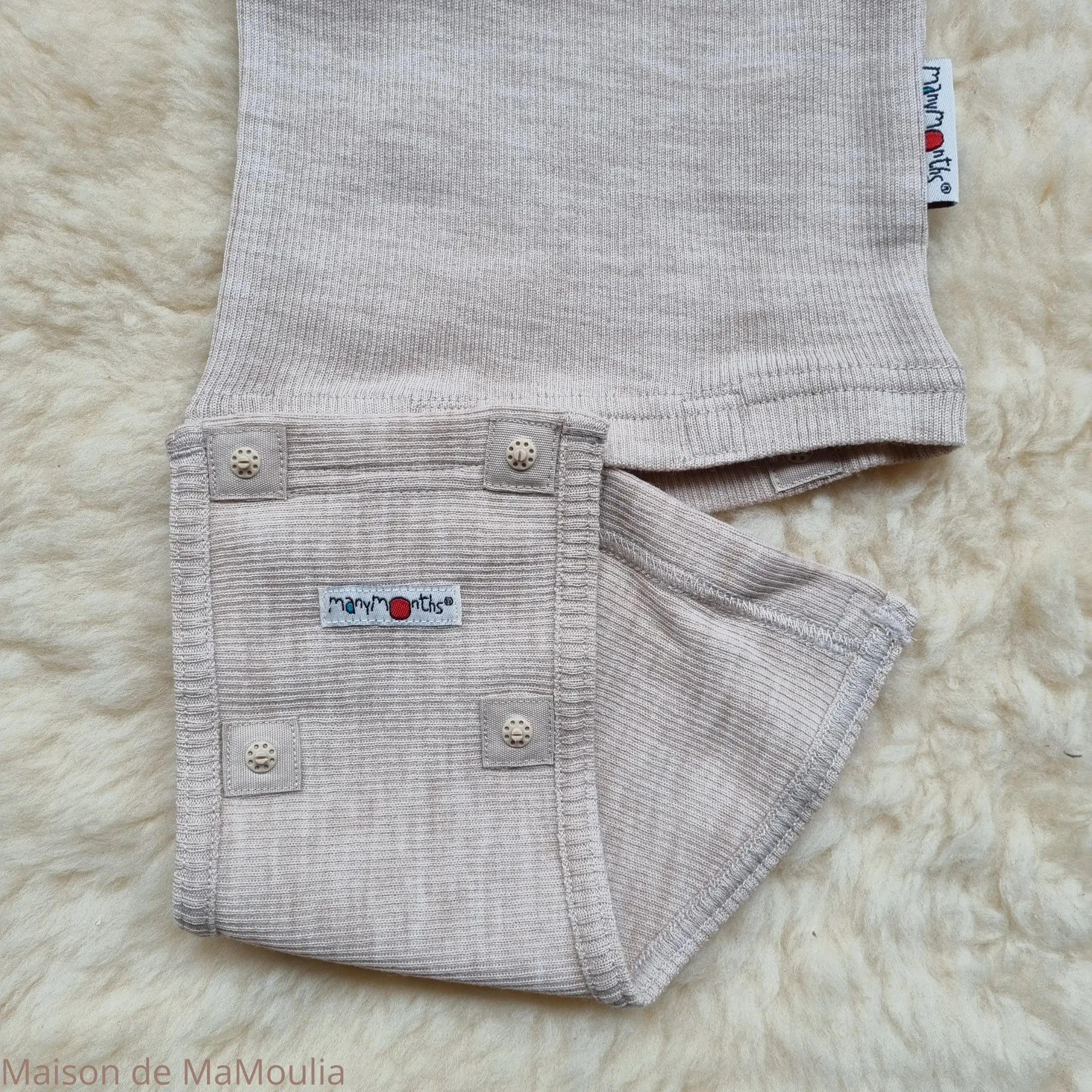 ManyMonths - Body/shirt évolutif 2 en 1 - pure laine mérinos ManyMonths