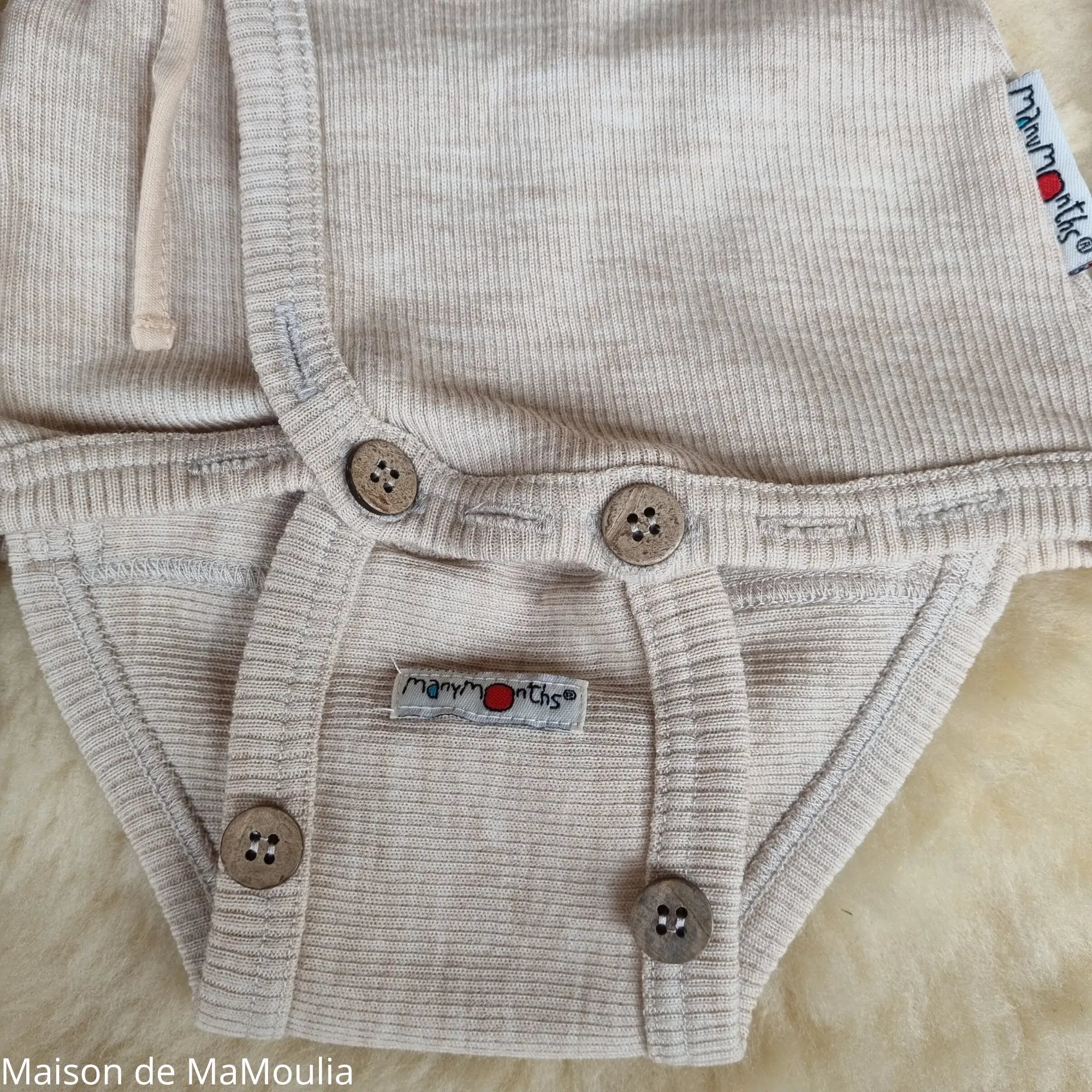 ManyMonths - Kimono Body/shirt évolutif 2 en 1 - laine mérinos ManyMonths
